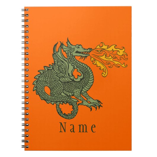 Feueratmender Drache Notizblock (Vorderseite)