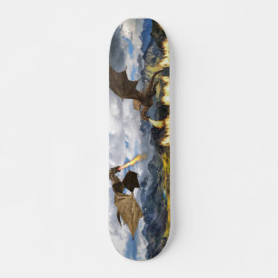 Feueratmender Drachenwyvern Fantasy Skateboard