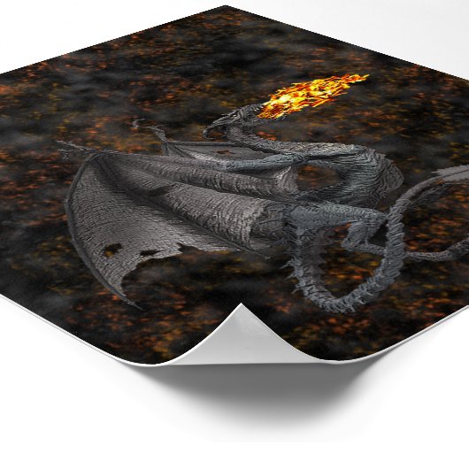 Feueratmendrache Poster (Ecke)