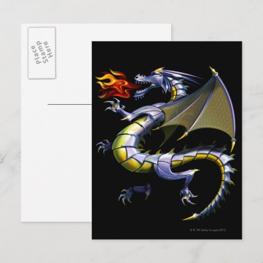 Feueratmendrache Postkarte (Vorne/Hinten)