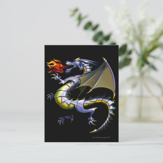Feueratmendrache Postkarte (Stehend Vorderseite)