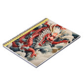 Feueratmendrache rot-weiß notizblock (Linke Seite)