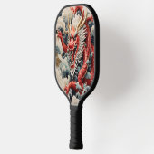 Feueratmendrache rot-weiß pickleball schläger (Links)