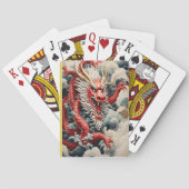 Feueratmendrache rot-weiß spielkarten (Rückseite)