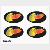 Feueratmer Ovaler Aufkleber (Blatt)