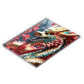 Feueratmung Drache Gold Blau und Rot Waage Notizblock (Linke Seite)