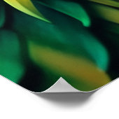 Feueratmung Drachen rot, grün und gelb Poster (Ecke)