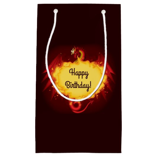 Feueratmung Dragon Kleine Geschenktasche Geschenktüte (Vorderseite)