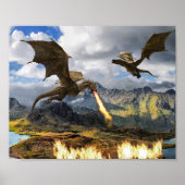 Feueratmung Dragon Wyvern Poster (Vorne)