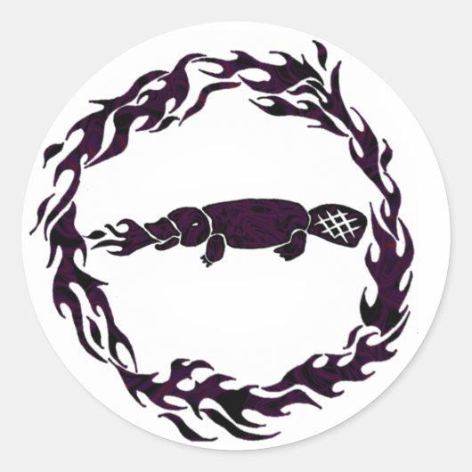 Feueratmung Platypus Flammenring Aufkleber (Vorderseite)