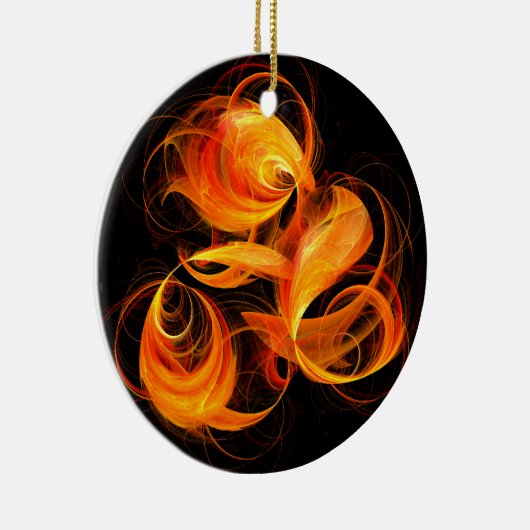 Feuerball Abstrakt Art Circle Ornament (Rechts)