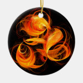 Feuerball Abstrakt Art Circle Ornament (Vorne)