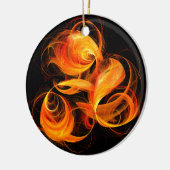 Feuerball Abstrakt Art Circle Ornament (Links)