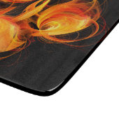 Feuerball Abstrakt Art Rectangle Schneidebrett (Ecke)