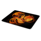 Feuerball Abstrakt Art Rectangle Schneidebrett (Ecke)