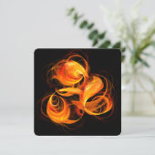 Feuerball-Abstrakte Kunst Einladung (Stehend Vorderseite)