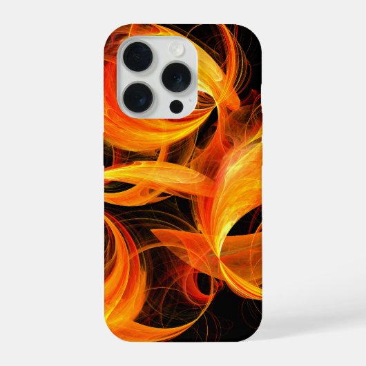Feuerball-Abstrakte Kunst iPhone Hülle (Rückseite)