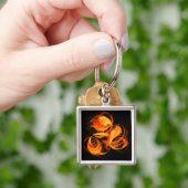 Feuerball Abstrakte Kunst Kleine Schlüsselanhänger (Hand)