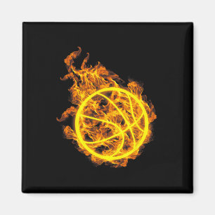 Feuerball Basketball Ball Flaming Basketball Spiel Magnet