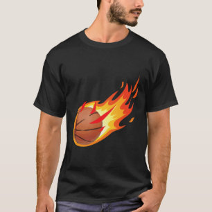 Feuerball Basketball Shot ist Feuer und macht Spie T-Shirt