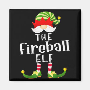 Feuerball-Elfen-Gruppe Weihnachten Lustige Pyjama- Magnet