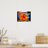 Feuerball-Flipper Poster (Küche)