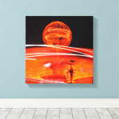 Feuerball Leinwanddruck (Insitu (Holzboden))