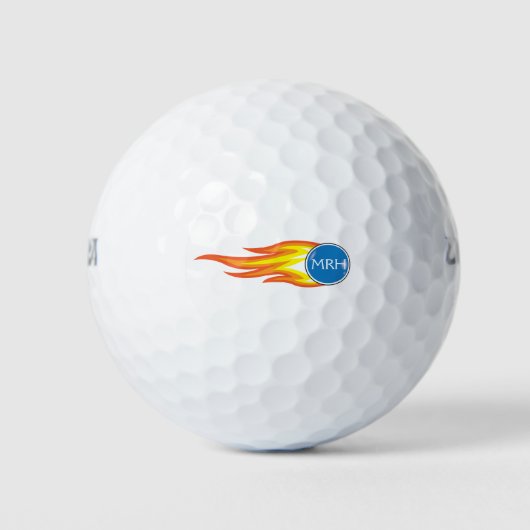 Feuerball nach Maß entworfen und personalisiert Golfball (Vorderseite)