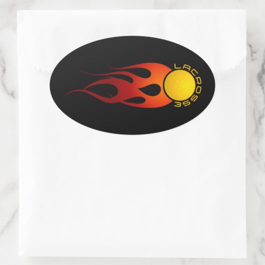 Feuerball Ovaler Aufkleber (Tasche)