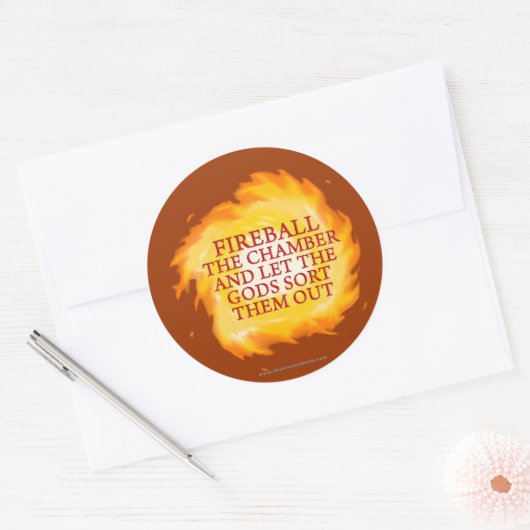 Feuerball Runder Aufkleber (Umschlag)