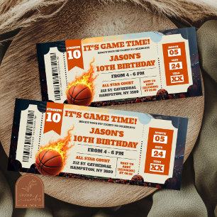 Feuerball Slam Dunk Game Ticket Geburtstag