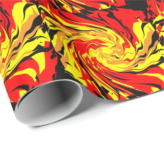 Feuerball Spirale Geschenkpapier (Rolleneckpunkt)