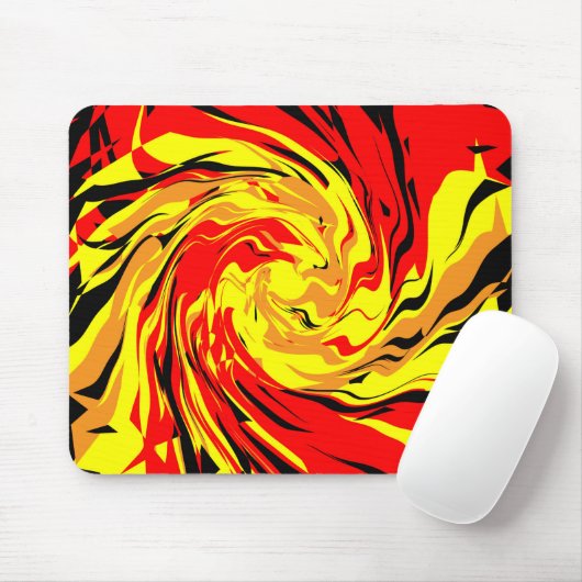 Feuerball Spirale Mousepad (Mit Mouse)