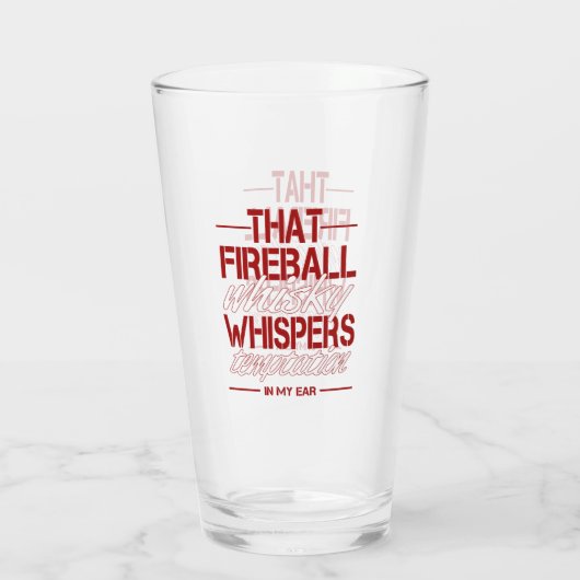 Feuerball Trinken Spaß Glas Cup (Rückseite)
