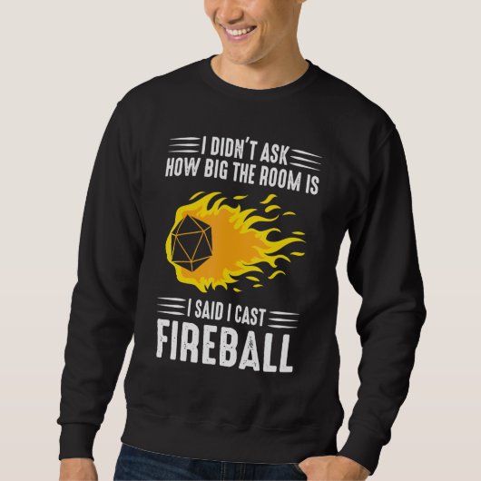 Feuerbälle Zauberer Sweatshirt (Vorderseite)