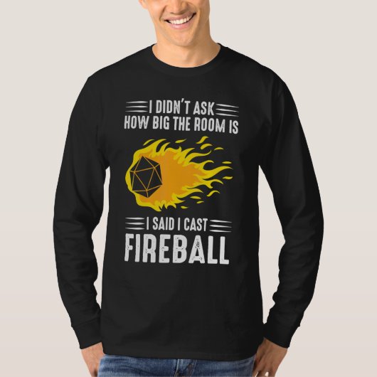 Feuerbälle Zauberer T-Shirt (Vorderseite)