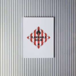 Feuerbare Feststoffe 4-Etikett Aufkleber