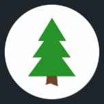 Feuerbaum Runder Aufkleber<br><div class="desc">Tannenbaum - Winter - Weihnachten</div>