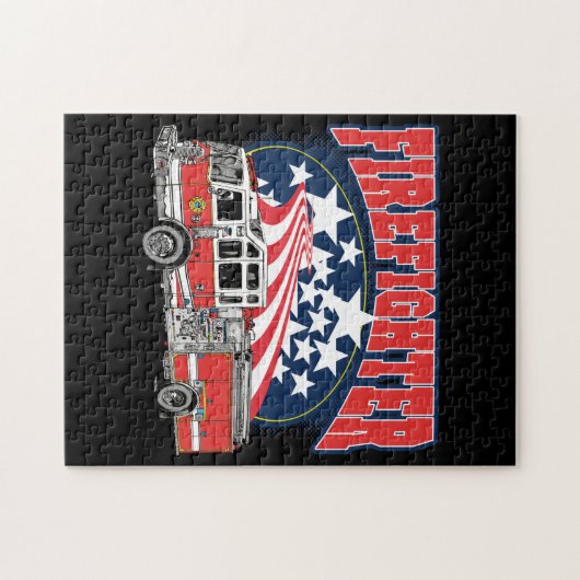 Feuerbekämpfender LKW Puzzle (Horizontal)