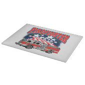 Feuerbekämpfender LKW Schneidebrett (Ecke)