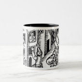 Feuerbekämpfung während des großen Feuers von Zweifarbige Tasse (Mittel)