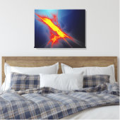 Feuerbeleuchtete Canvas Leinwanddruck (Insitu (Schlafzimmer))