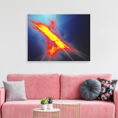 Feuerbeleuchtete Canvas Leinwanddruck (Insitu (Wohnzimmer))