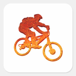 Feuerbiker Quadratischer Aufkleber