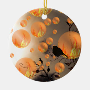 Feuerblasen Keramikornament