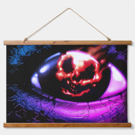 "Feuerblick" Wandteppich Mit Holzrahmen