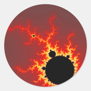Feuerblitz Runder Aufkleber