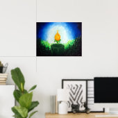Feuerblume Poster (Heimbüro)