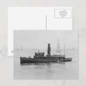 Feuerboot im Hafen von Boston, 1906 Postkarte (Vorne/Hinten)
