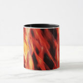 Feuerbrand Abstrakte Art Red Gold Töne Tasse Cup (Zentrum)